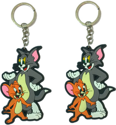 

AA Retail Tom and Jerry Combo Soft Silicone Key Chain(Multicolor)