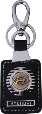

Oyedeal Hyundai Leather Locking Key Chain(Black)