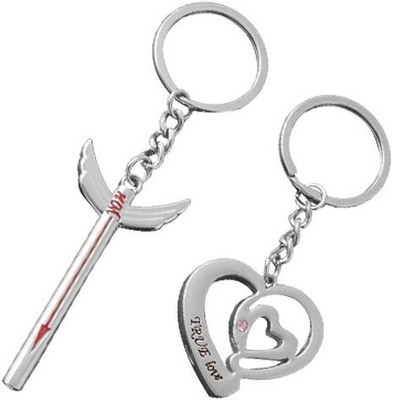 

CTW True love Heart and arrow Key Metal Valentine Key Chain(Silver)