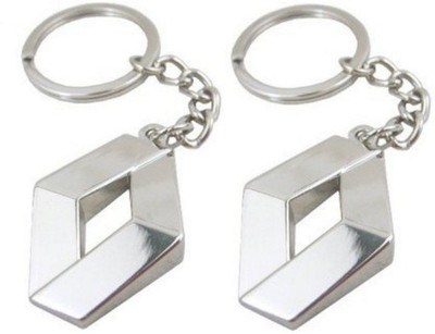 

Aura Set Of 2 Imported Renault Cars Full Metal Locking Key Chain(Silver)