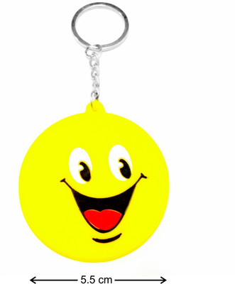

Tech Fashion Big Yellow Smiley Plastic Locking Key Chain(Yellow)