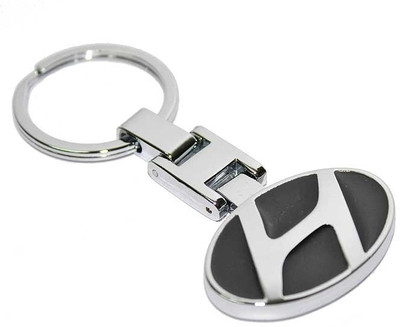 

Aura Hyundai Metal Stylish Key Chain(Silver, Black)