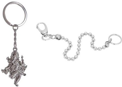 

Rashi Traders Ganpati & Goli Long Chain Locking Locking Key Chain(Silver)