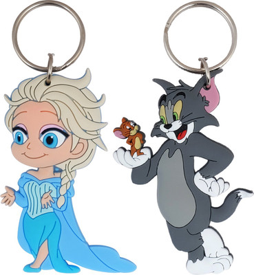 

Super Drool I Love Cartoons Locking Key Chain(Multicolor)