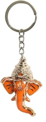 

Trendy Loot Ganesha Locking Key Chain(Orange, Gold)
