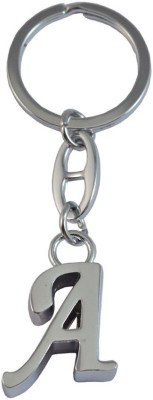 GCT Alphabet Letter A Metal Key Chain(Silver)