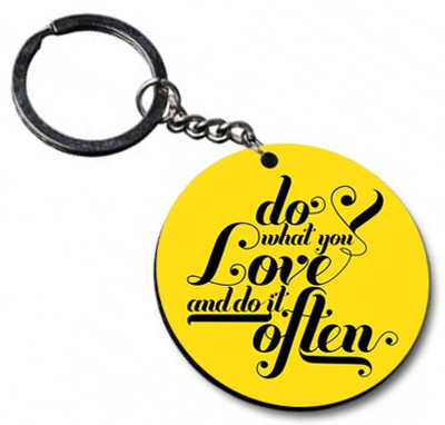 Shoppers Bucket Do What You Love Key Chain(Multicolor)