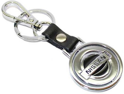 

Aura Nissan Metal Revolving Logo Key Chain(Black, Silver)