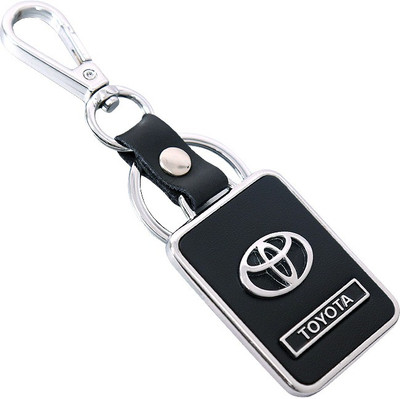 

U R God Hq Toyota Leather & Metal Square Car Logo Locking Key Chain(Black)
