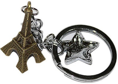 

Aura Eiffel Tower Full Metal Romantic Locking Key Chain(Brown)