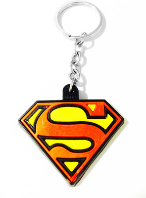 

Tech Fashion Super Man Logo Rubber Locking Key Chain(Yellow)