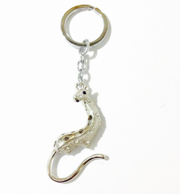 

Tech Fashion Deer Diamond Studded Locking Key Chain(Silver, Black)