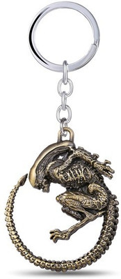

Optimus traders Movie AVP Alien Horror Film Vintage Style 3d metal Key Chain(Gold)