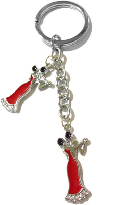 

Tech Fashion Dancing Couple Red Colour Locking Key Chain(Red)