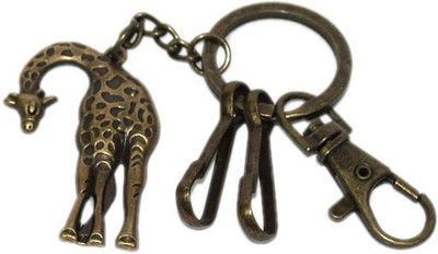

24x7 Shop Girrafe Full Metal Hook Key Chain(Brown)