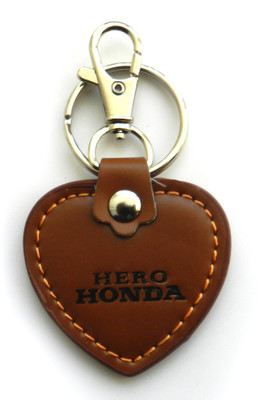 

Techpro SINGLE SIDED WITH BROWN LEATHERITE AND HERO HONDA DESIGN Locking Key Chain(Multicolor)
