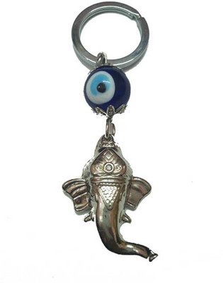 

City Choice Ganesha Face With Evil Eye Key Chain(Gold)