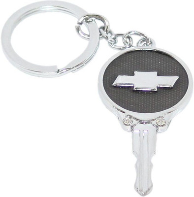 

Aura Imported Key Shape Full Metal Chevrolet Key Chain(Black, Silver)