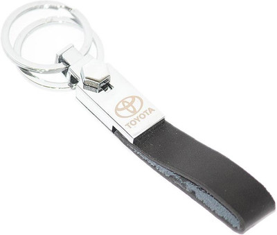 

Aura Imported Double Ring Toyota Locking Key Chain(Black, Silver)