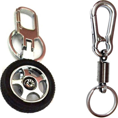 

City Choice Skoda Wheel Locking Key Chain(Black, Silver)