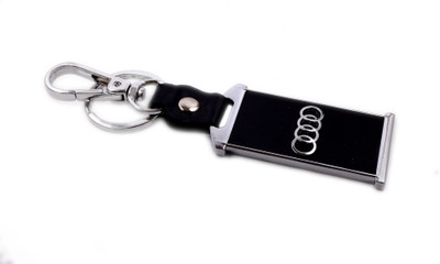 ADITYA TRADERS Classy 'AUDI' Metal With leather Coating Attractive Car Locking Key Chain(Silver)