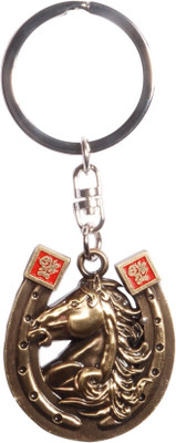 

Oyedeal Horse Head in Horse Shoe HS01 Key Chain(Brown)