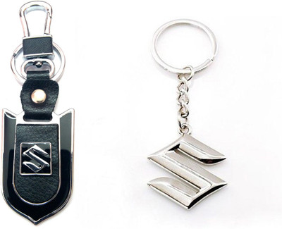 

City Choice Suzuki Lether Metal Hook Combo Locking Key Chain(Multicolor)
