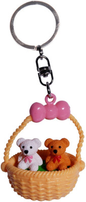 

Oyedeal Couple Teddy Bear in Basket KYCN245 Key Chain(Multicolor)