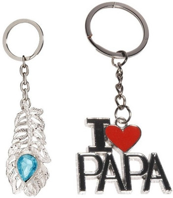 

Chainz Oh My God And I Love Papa Metal Key Chain(Multicolor)