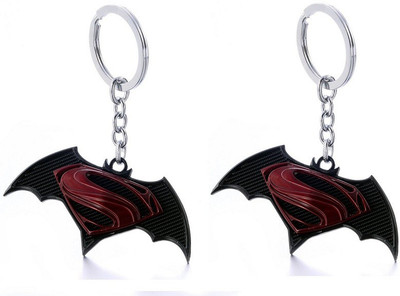 

Goodbuy Set of 2 Batman vs Superman Locking Key Chain(Black, Red)
