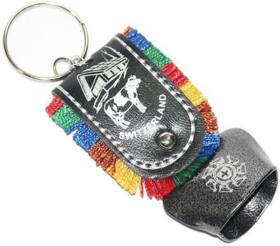 

Aura Medium Size Cute Cowbell Cow Bell Locking Key Chain(Multicolor)