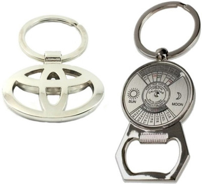 

Alexus Toyota And Calender Key Chain(Silver)