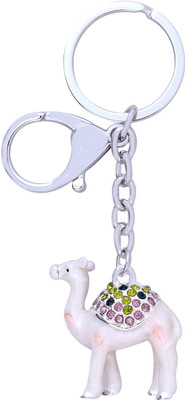 

Super Drool Enamled and Studded Camel Locking Key Chain(Silver)
