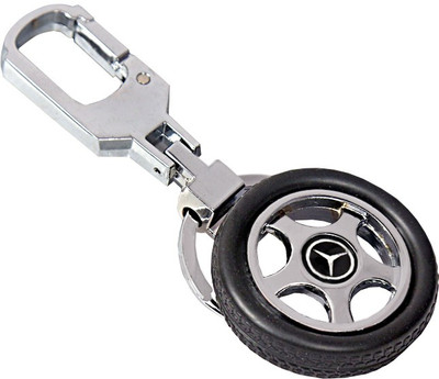 

U R God Mercedes Tyre Rotary Wheel Locking Key Chain(Silver)