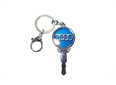 

True Traders Blue Metal Audi keychain Locking Key Chain(Blue, Silver)