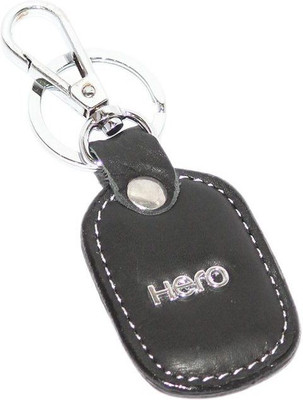 

Aura Hero Bikes Imported Leather & Metal Key Chain(Black, Silver)