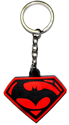 

Pin to Pen Superman vs Batman Rubber keychain Key Chain(Multicolor)