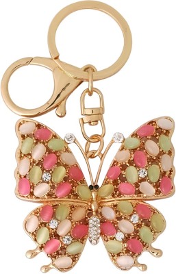 

Super Drool Embellished Butterfly Charm Key Chain(Multicolor)