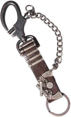 

Oyedeal Guns and Bullets Leather Metal Locking Key Chain(Multicolor)