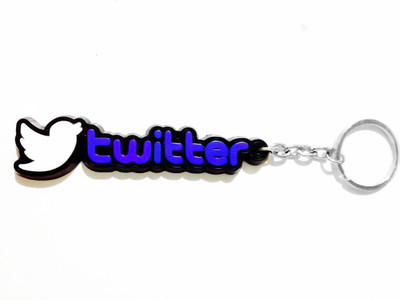 

Tech Fashion Twitter Blue Black Rubber Synthetic Locking Key Chain(Blue, Black)