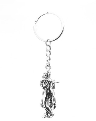 

Confident Metallic Lord Krishna Key Chain(Silver)