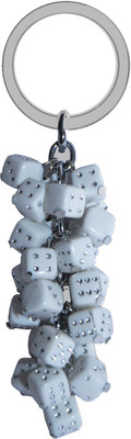 

Tech Fashion White Colour Plastic Dice Locking Key Chain(White)
