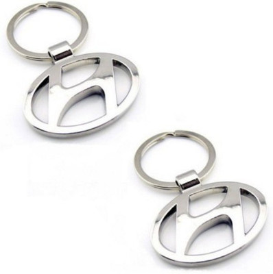 

Aura Set Of 2 Imported Hyundai Cars Full Metal Locking Key Chain(Silver)