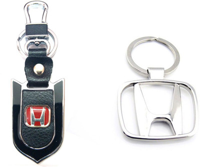 

City Choice Honda Leather Metal hook Combo Locking Key Chain(Multicolor)