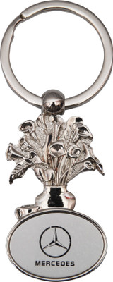

Oyedeal Flower Vase Mercedes Key Chain(Silver)