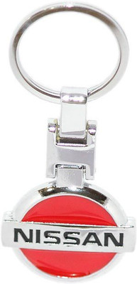 

Aura Imported Heavy Metal Nissan Key Chain(Red, Silver)