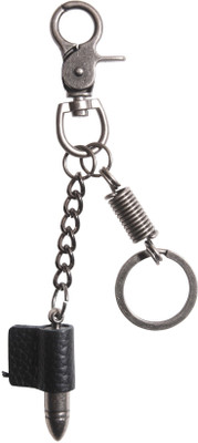 

Oyedeal Bullet Leather Metal Locking Key Chain(Black)