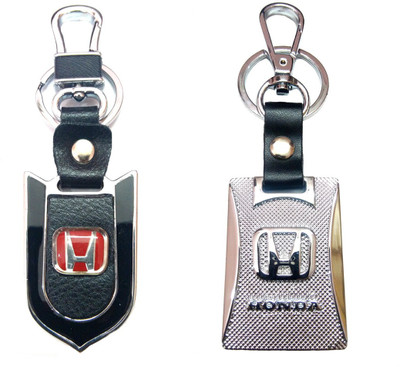 

City Choice New Honda Leather-Metal & Hook Locking Key Chain(Multicolor)