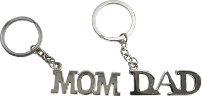 

Oyedeal Set of Mom & Dad Key Chain(Silver)