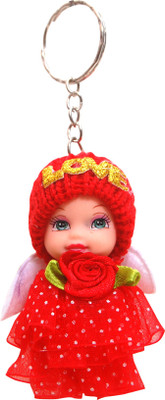 Dealfinity Cute Doll with Polka Dots Dress DKYCN1870 Key Chain(Multicolor) available at flipkart for Rs.135